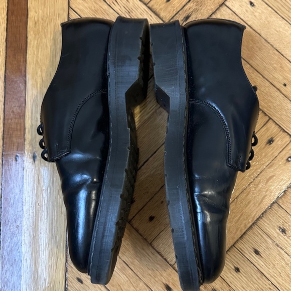 Solovair Black Hi-Shine 3-Eye Gibson Shoe Size UK7/US8 Made in England UNISEX main image 13